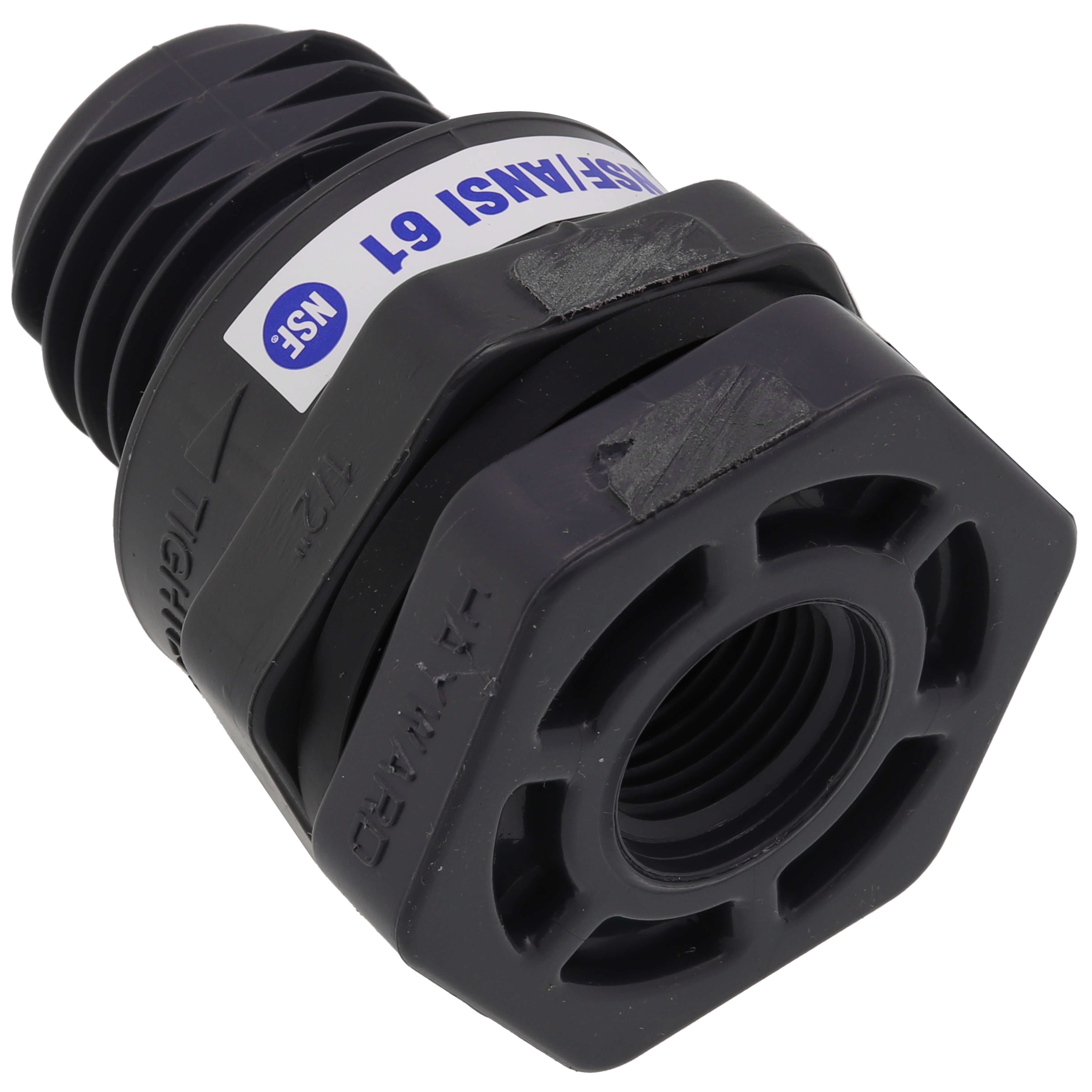 Hayward BFAS1007TES 3/4 PVC Bulkhead Fitting w/ EPDM Gasket (Thread x Thread)