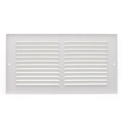 Hart & Cooley 43380 30 x 24 (Wall Opening Size) White Sidewall/Ceiling Return Air Grille 672 Series