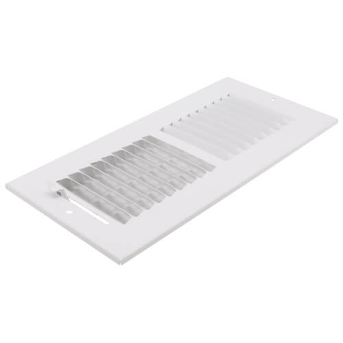 Hart & Cooley 703908 10 x 4 White Two-Way Steel Sidewall/Ceiling Register