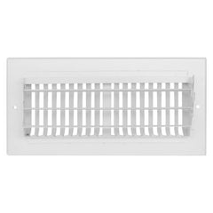 Hart & Cooley 703908 10 x 4 White Two-Way Steel Sidewall/Ceiling Register