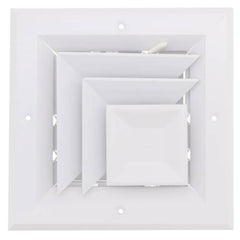 Hart & Cooley 50720 6 x 6 (Wall Opening Size) White Ceiling Diffuser