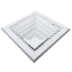 Hart & Cooley 50721 A505MS 8 x 8 Two-Way Corner Ceiling Diffuser White