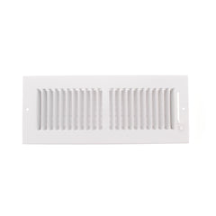 Hart & Cooley 703911 12 x 4 White Two-Way Steel Sidewall/Ceiling Register