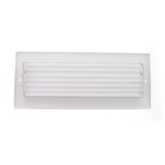 Hart & Cooley 703911 12 x 4 White Two-Way Steel Sidewall/Ceiling Register