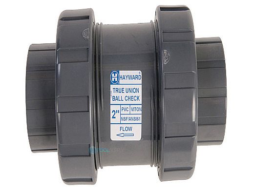 HAYWARD TC10050STE 1/2 PVC True Union Ball Check Valve w/EPDM O-rings socket/threaded end