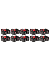 Milwaukee 48111851 M18 REDLITHIUM XC 5.0Ah Extended Capacity Battery Pack 10 PK