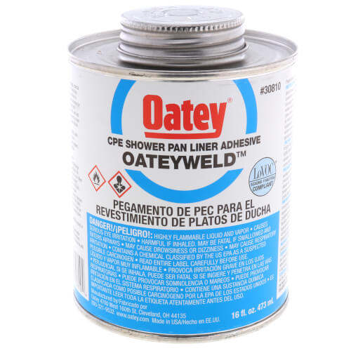 Oatey 30810 16 oz. Oateyweld CPE Shower Pan Liner Solvent Cement