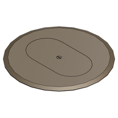 Steel City P68-DRC-BRN Carpet Plate and Cover for Flush Service Floor Box, 6 Inch Diameter, Replacement MPN