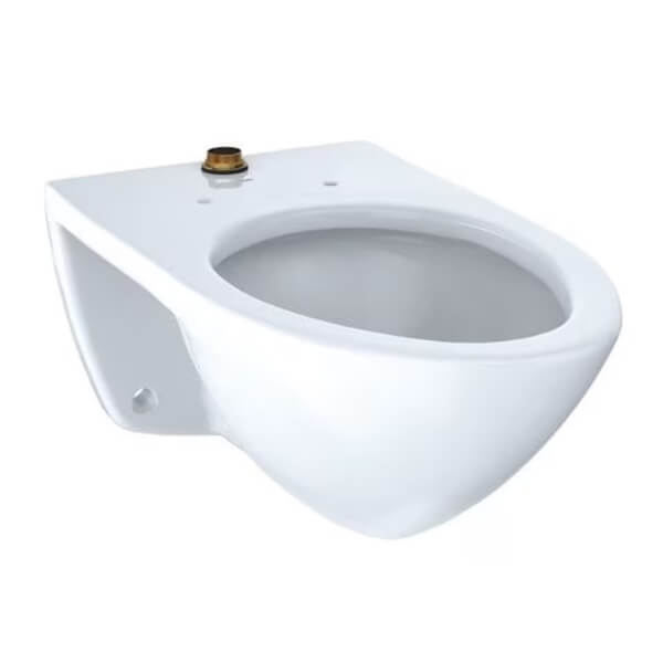 Toto CT708UG#01 Commercial Wall Mount El Bowl Top Spud Cefiontect Cotton White