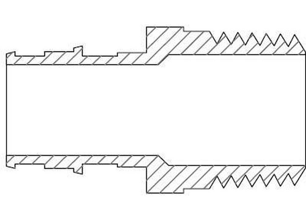 Uponor Q8525050 ProPEX 1/2 in. Stainless Steel PEX Expansion x 1/2 in. MPT Adapter