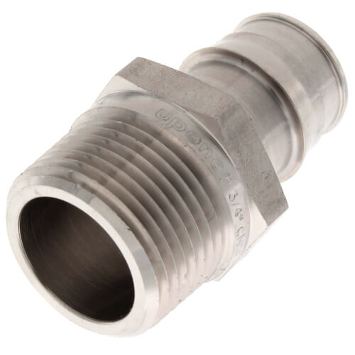 Uponor Q8527575 3/4 ProPEX Stainless Steel Male Threaded Adapter