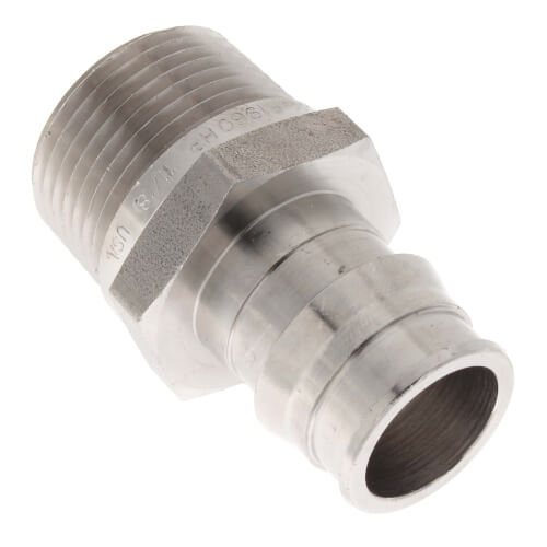 Uponor Q8527575 3/4 ProPEX Stainless Steel Male Threaded Adapter