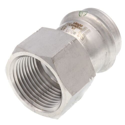 Viega 80100 1 Female ProPress 316 Stainless Steel Adapter