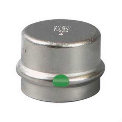 Viega 80375 1-1/2 ProPress 316 Stainless Steel Cap w/ EPDM Seal