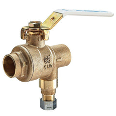 Watts 0125570 Series LFBRVM1 3/4 in. Bronze Full Port Sweat x Compression Weld Ball Valve