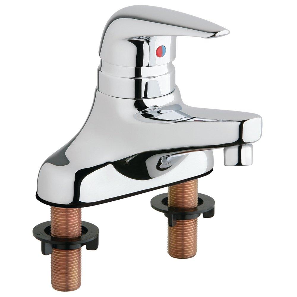 Chicago Faucets 420-E2805ABCP Single Handle Centerset Bathroom Sink Faucet in Polished Chrome