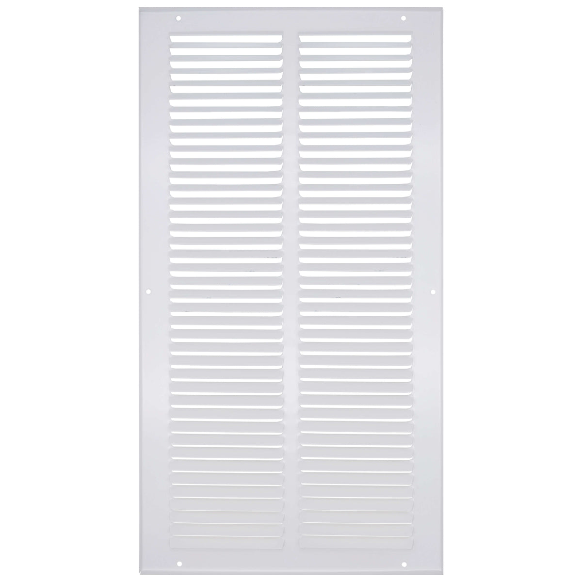 Hart & Cooley 43311 10 x 20 Wall Opening Size White Sidewall/Ceiling Return Air Grille 672 Series