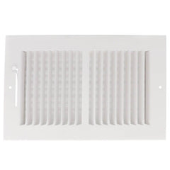 Hart & Cooley 703909 10 x 6 Wall Opening Size White Two-Way Steel Sidewall/Ceiling Register