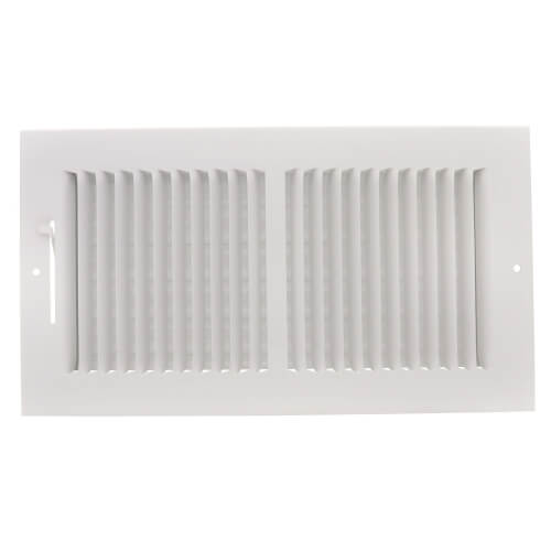 Hart & Cooley 703912 12 x 6 White Two-Way Steel Sidewall/Ceiling Register