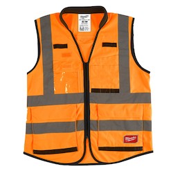 Milwaukee 48-73-5051 High Visibility Orange Performance Safety Vest - S/M