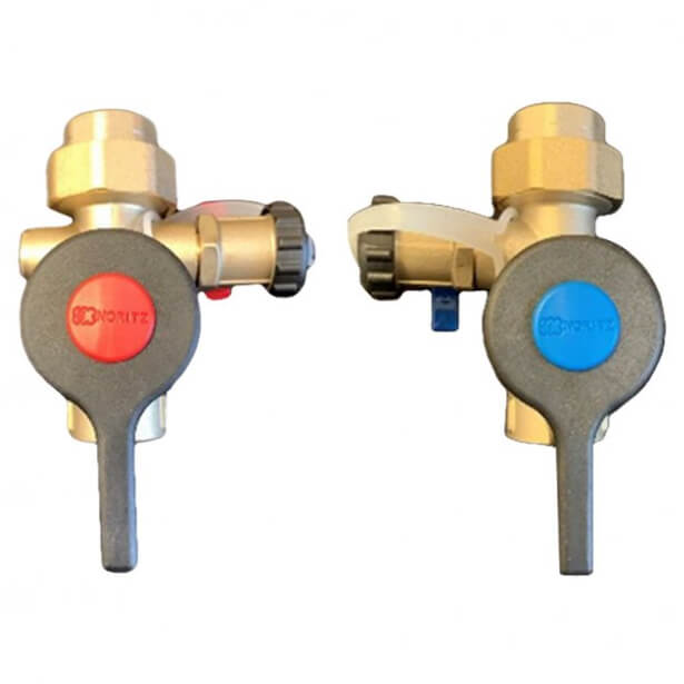 Noritz IK-WV-200-3-SW-LF 3/4 Sweat Isolation Valve Kit with Male 500K Btuh Pressure Relief Valve