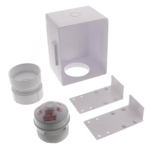 Oatey 39262 Sure Vent Air Admittance Valve Wall Box w/ PVC Adapter, 20 Branch, 8 Stack DFU AAV