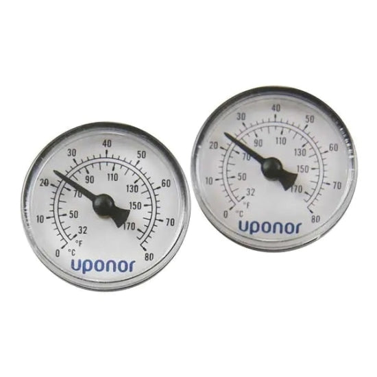 Uponor A2771050 Stainless Steel Manifold Temperature Gauge Set of 2