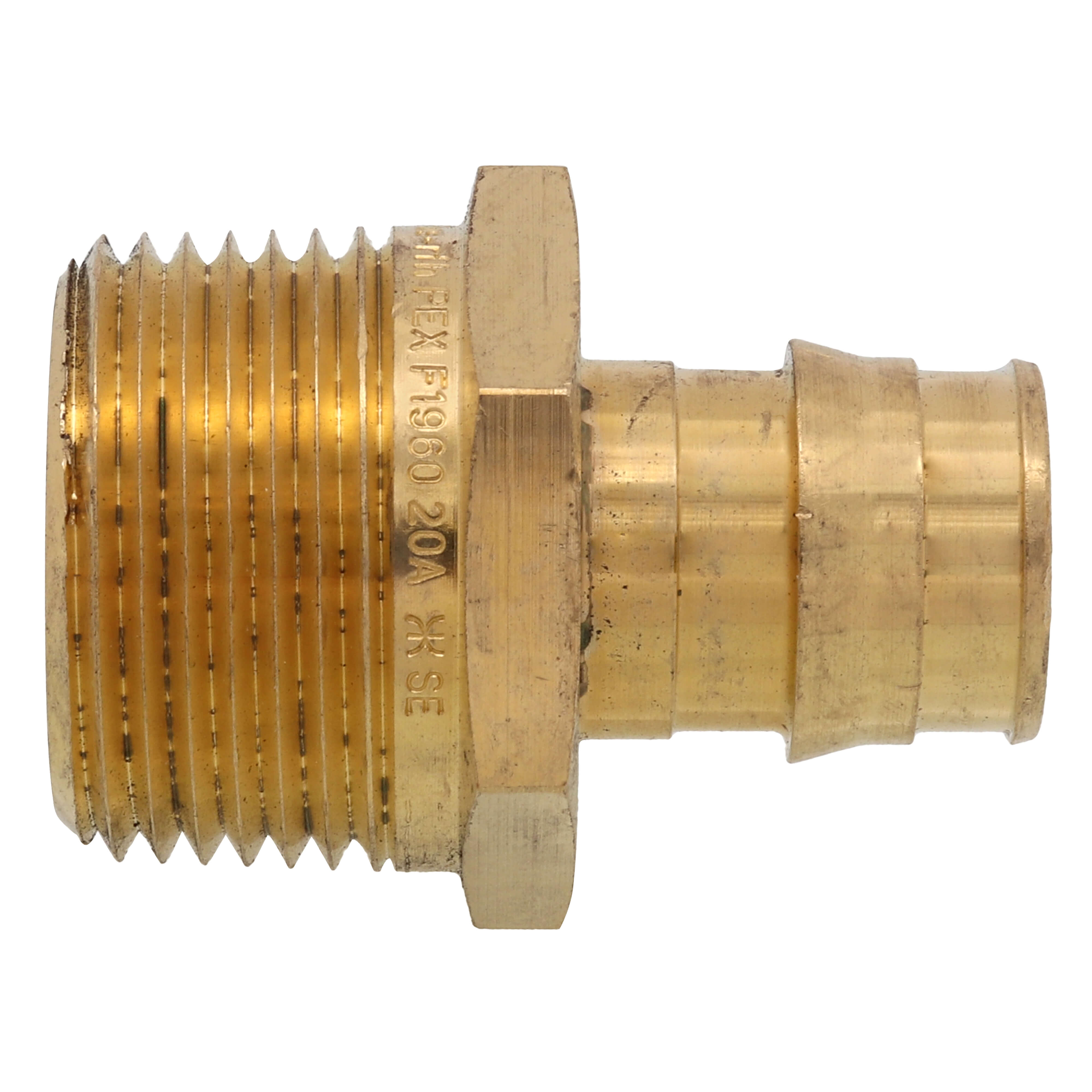 Uponor Q5527510 ProPEX 3/4 in Brass PEX Expansion x 1 in MPT Adapter