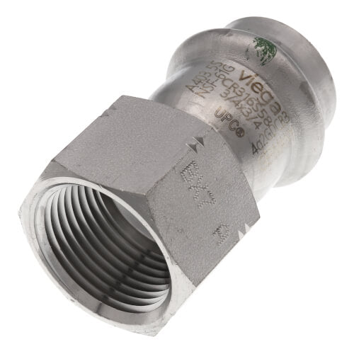 Viega 80090 3/4 Female ProPress 316 Stainless Steel Adapter