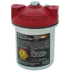 Westwood Products F25 Classic Felt Exact Complete Replacement Cast Iron Fuel Oil Top Filter w/ EPOXY-coated Canister