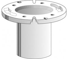 Bruco Products GF340P 3 x 4 in. PVC Adjustable Closet Flange