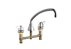 Chicago Faucets 201-A1000ABCP Two Handle Kitchen Faucet in Chrome Plated