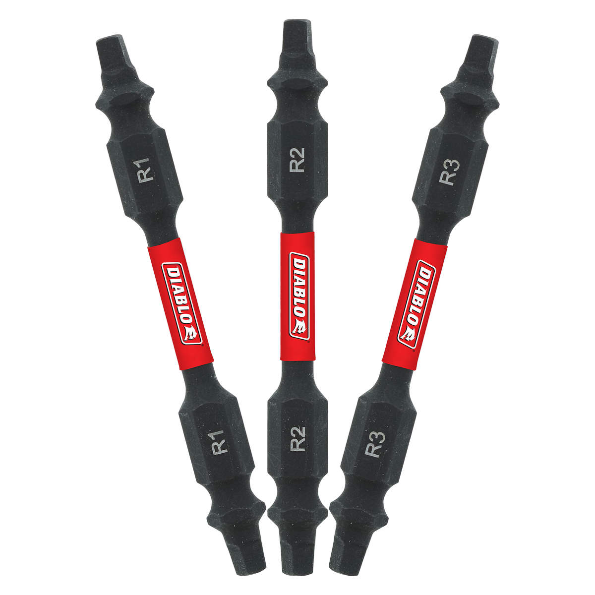 Diablo DDESQV25-S3 DLO DDESQV25-S3 2-1/2 in Double-Ended Square Drive Bit Assorted Pack (3-Piece)