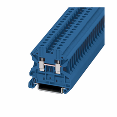 Eaton XBUT4BU 600 Volt 30 Amp 26 to 10 AWG Screw Terminal Blue Polyamide Standard Feed-Through Terminal Block