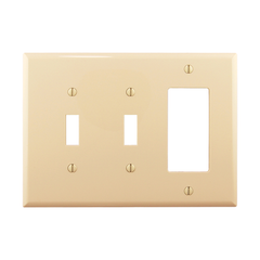 Eaton PJ226V EWD PJ226V Wallplate 3G 2Toggle/Dec