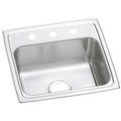 Elkay PSR19183 Celebrity 19 x 18 in 3 Hole Stainless Steel Single Bowl Drop-in Kitchen Sink