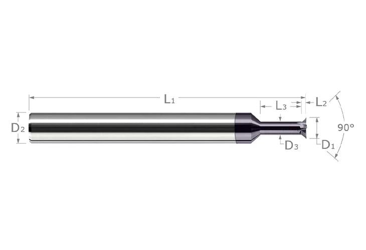 Harvey Tool 943480-C3 HAR 1/2 x 45DEG CARB BACK CHAMFER CUTTER 3in RCH AlTiN