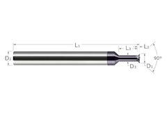 Harvey Tool 943480-C3 HAR 1/2 x 45DEG CARB BACK CHAMFER CUTTER 3in RCH AlTiN