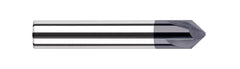 Harvey Tool 72520-C3 Chamfer Cutter, 3/8 in Dia Cutter Head, 40 deg Included Angle, 2-1/2 in OAL, Solid Carbide, AlTiN