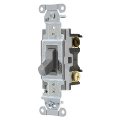 Hubbell CSB320GY Switch, Spec, 3W, 20A 120/277V, B+S, GY