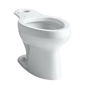 Kohler K-4303-0 Wellworth Vitreous China Elongated Toilet Bowl 1 gpf