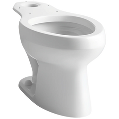 Kohler K-4303-0 Wellworth Vitreous China Elongated Toilet Bowl 1 gpf