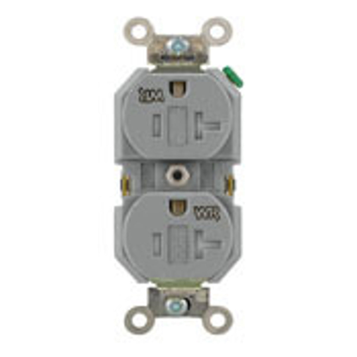 Leviton TWR20-GY Duplex Receptacle 20 Amp 125 Volt Tamper and Weather Resistant