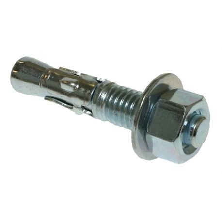 Metallics JTS103 Stud/Wedge Anchor, 1/4 in Dia, 3-1/4 in OAL, 3/4 in L Thread, Steel, Zinc Chromate