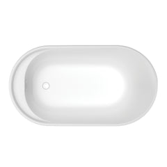 MAAX 106997-000-002 Maax Finlay 58 inch x 32 inch x 27 inch Acrylx Freestanding Soaking Bathtub, End Drain, White