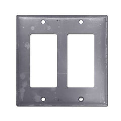 Mulberry 80402 Princess Wallplate, 2 Gangs, 5 in H x 4.562 in W, Steel