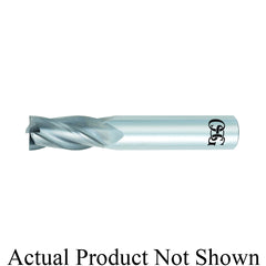 OSG 404-265611 Center Cutting Regular Length Single End Standard Square End Mill, 17/64 in Dia Cutter, 3/4 in Length of Cut, 4 Flutes, 5/16 in Dia Shank, 2-1/2 in OAL, TiAlN Coated