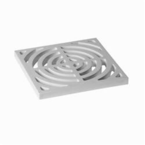 Oatey 42753 Full Top Grate, 9 in x 9 in, PVC, White