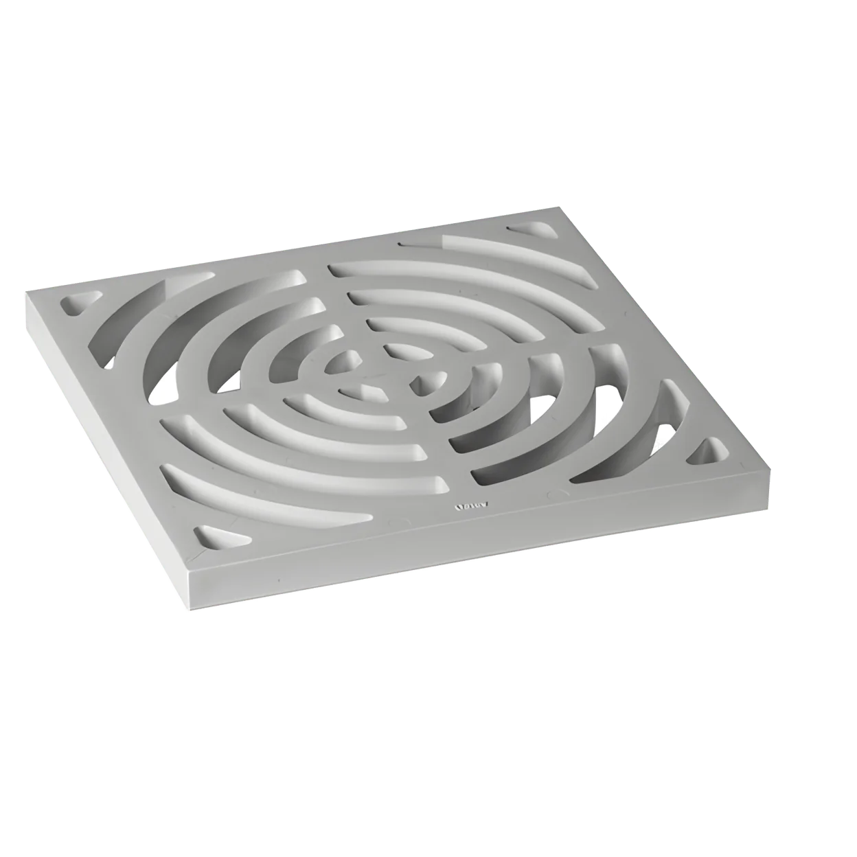 Oatey 42753 Full Top Grate, 9 in x 9 in, PVC, White