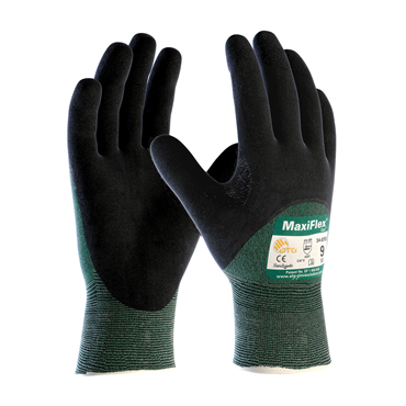 PIP 34-8753/XL Green Knit Wrist Cuff Nitrile X-Large Cut-Resistant Gloves